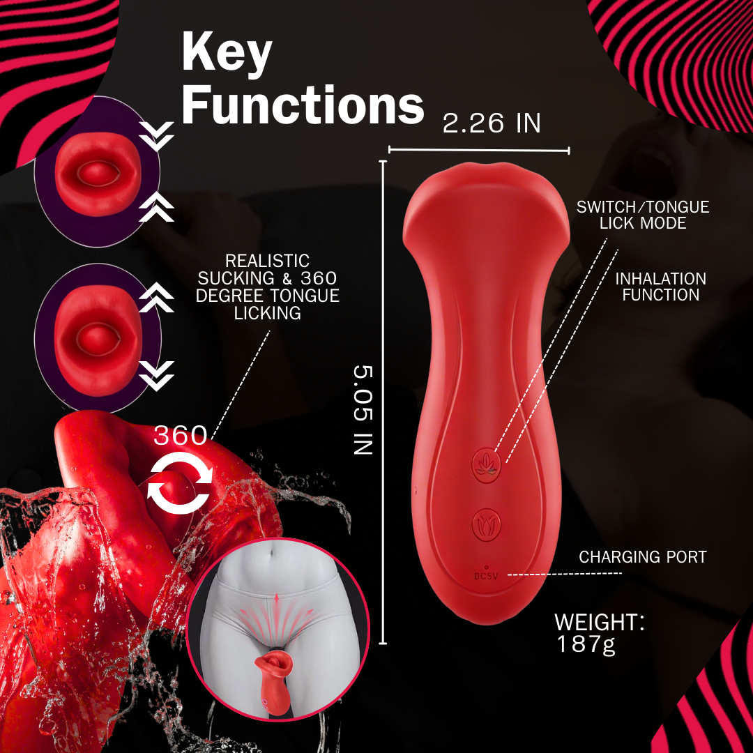 2 in 1 Clitoral Sucking Licking Vibrator Tongue