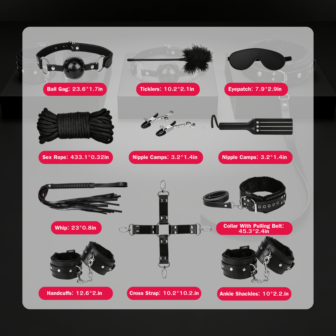11 Pcs BDSM Leather Sex Products Kit
