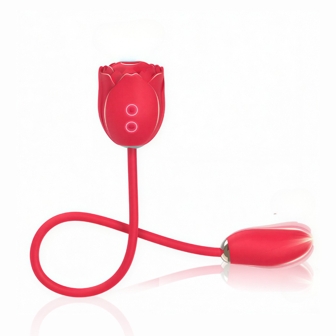 rose clitoral stimulator & vibrating egg (dual stimulation)