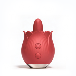 rechargeable rose vibrator silicone licking tongue