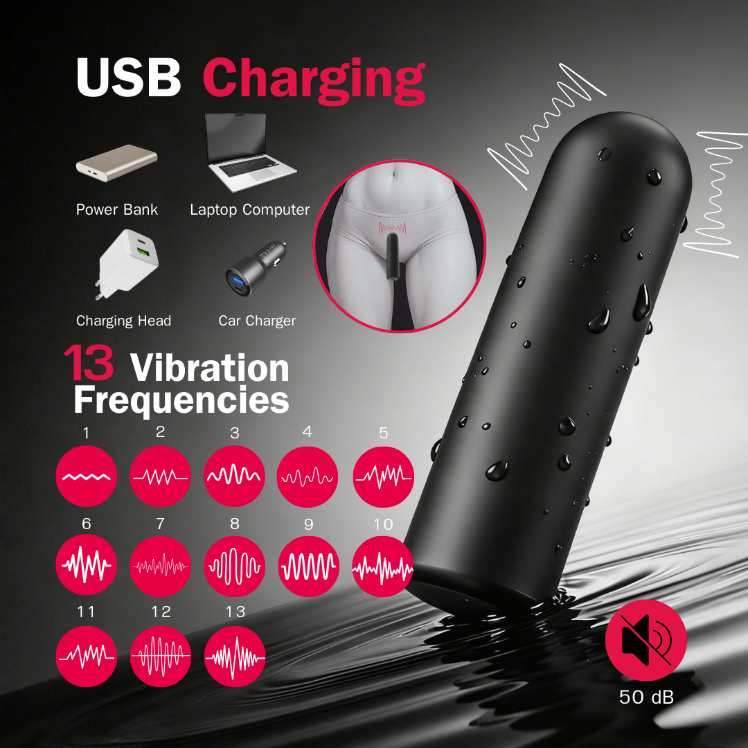 USB Rechargeable 10 Function Mini Bullet