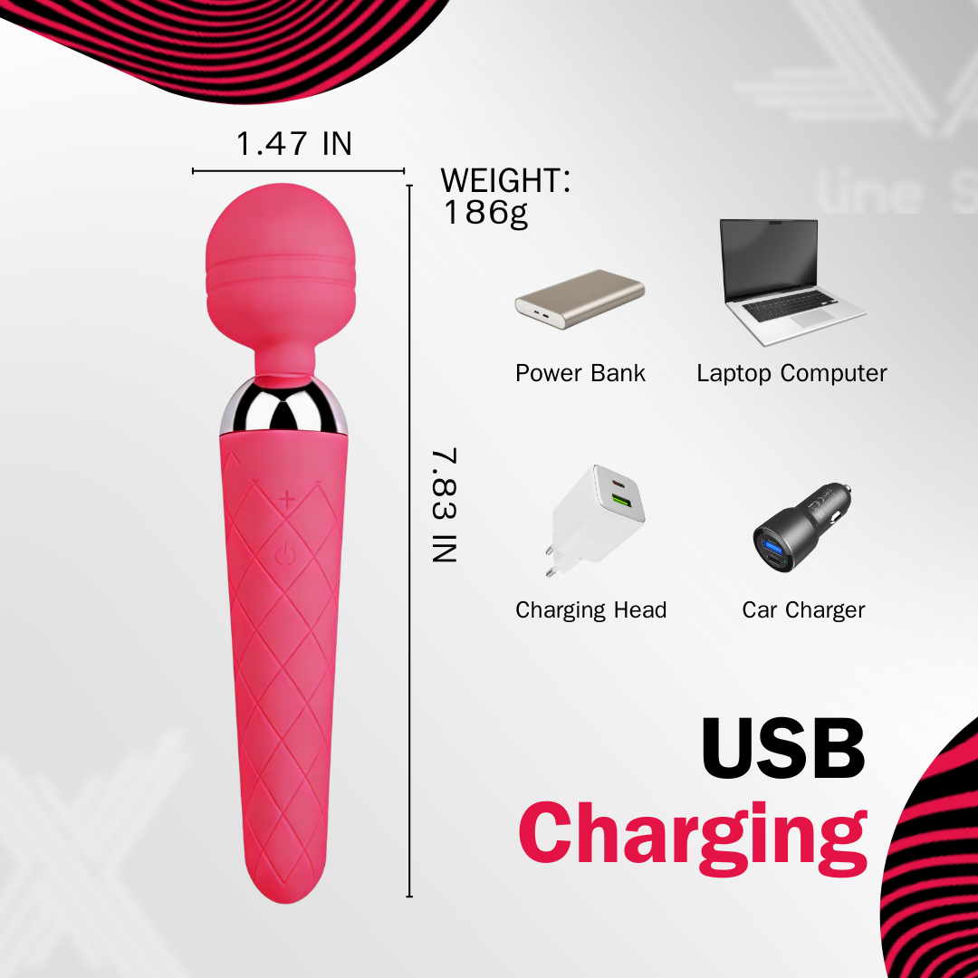 Waterproof Silicone Personal Massager Rose